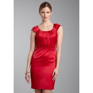 NWT Max & Cleo by BCBG red satin cocktail dress
